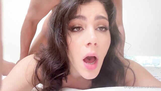 Valentina Nappi mouth open in ecstasy as BBC smashes her butthole