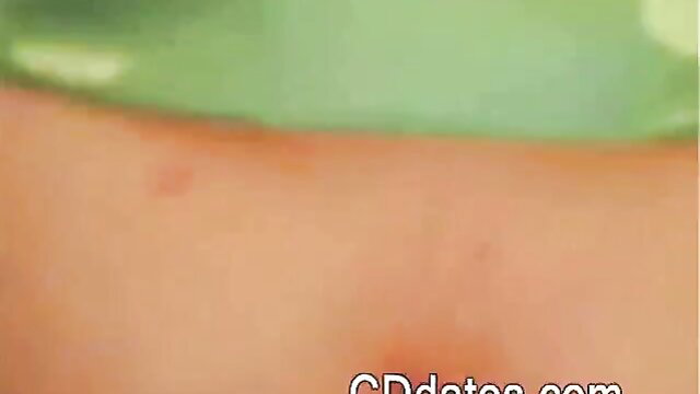 Amateur crossdresser closeup lips tongue tease for hardcore BJ JOI