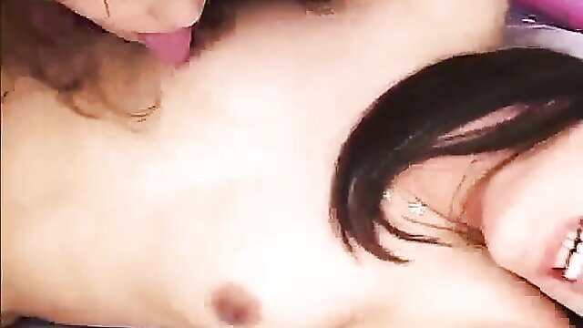 Kinky Japanese MILF licks cock with friend in wild threesome