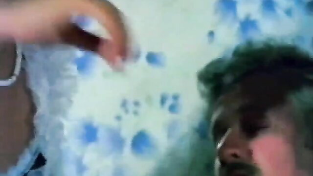 Hot hairy teen hand sprinkling salt over man's face in steamy scene