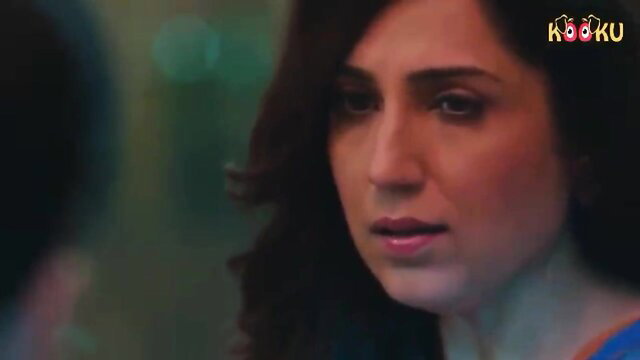 Brunette Indian wife closeup pout lips, Janch Padtaal Ullu series