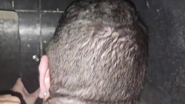 Fit babe kneels behind guy in gym, ready for massive dick pounding