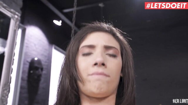 Emily Pink closeup face in intense pleasure, Her Limit BBC gangbang