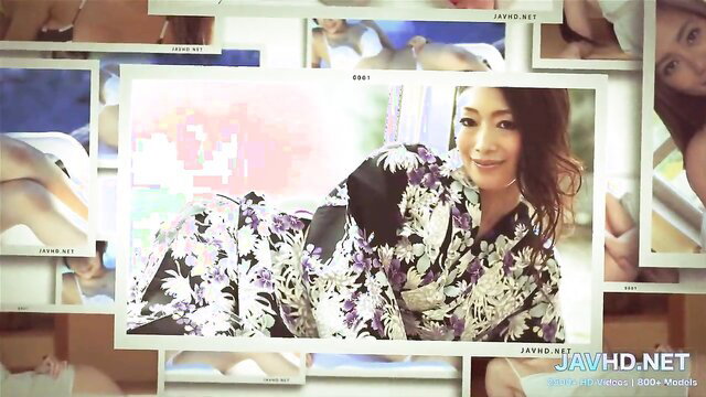 Beautiful Japanese woman in kimono, JAV pee compilation thumbnail