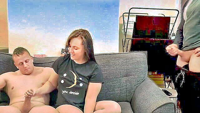 PAWG big butt double anal creampie cuckold with cum lube threesome