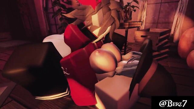 Futa succubus with huge tits and ass in explicit sex scene