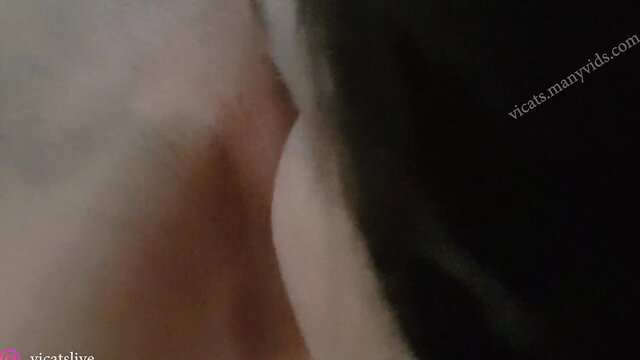 VicaTS closeup pale tits and curves in hot lesbian tease