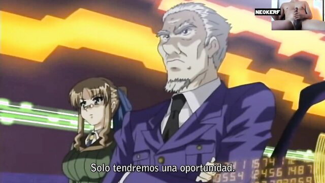 Anime girl begs stern old man for one chance in JAV hentai scene