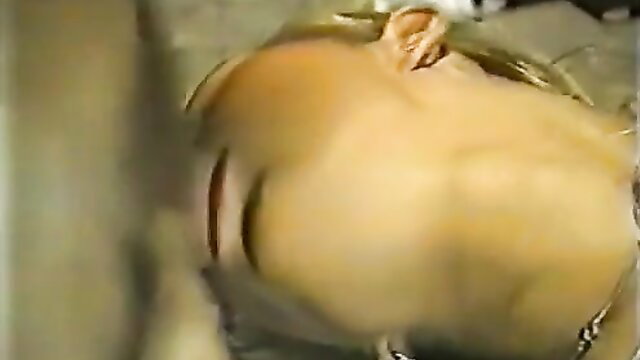 Blonde in white lingerie bound for intense BDSM gangbang