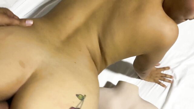 Hot Latina bends over nude as hand gropes big ass on sex doll in threesome tease