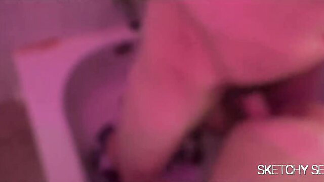 Hot chick pounded hard in bathroom breeding session
