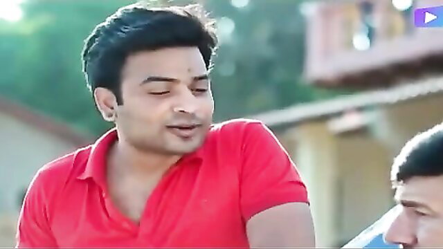 Handsome Indian man in red polo shirt smiling in Kaka 2024 Hindi web series