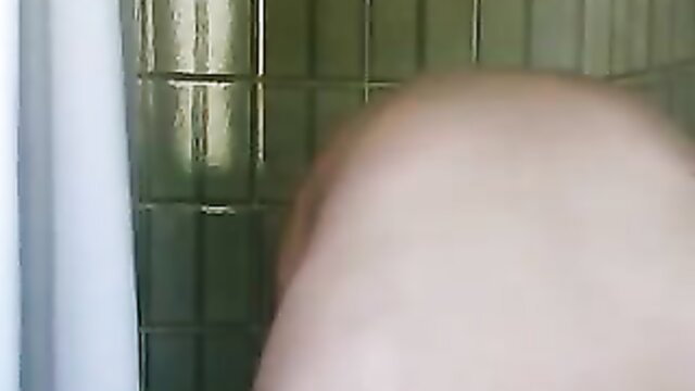 Paki hottie nude in steamy green tiled shower, wet skin glistening