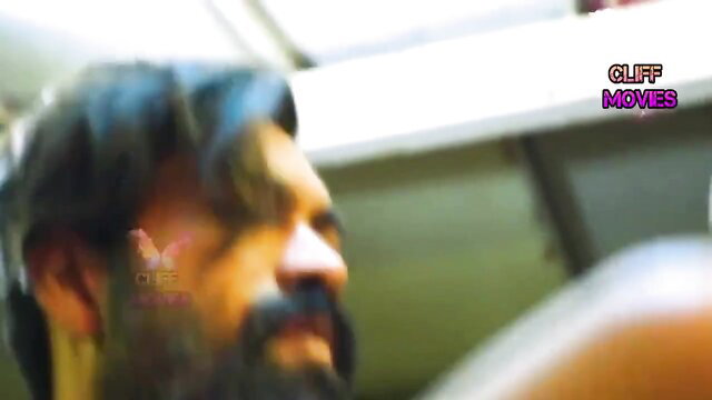 Hot Indian hunk with beard in steamy closeup action