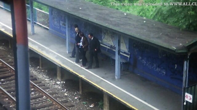Pink Ladies spies in suits at train platform, 1979 uncut classic