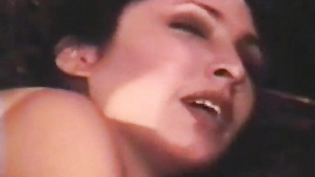 Vintage brunette in ecstasy, wild reverse cowgirl action in corset