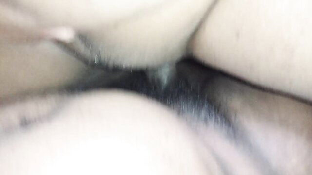Blurry closeup of big white tits smashed together in hardcore desi sex