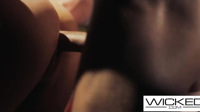 Hot babe with big tits joins couple for steamy threesome