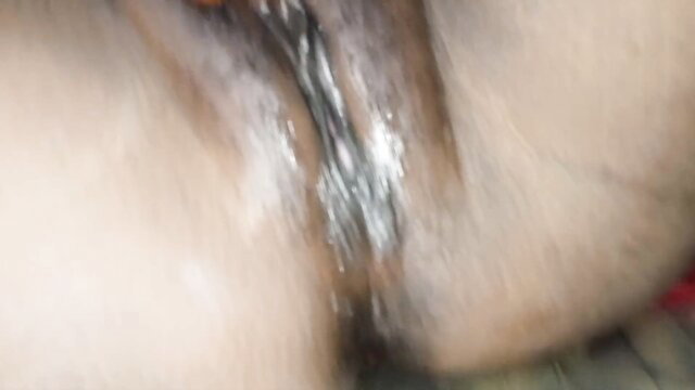 Indian bhabhi's wet hairy pussy dripping cum from hard pounding