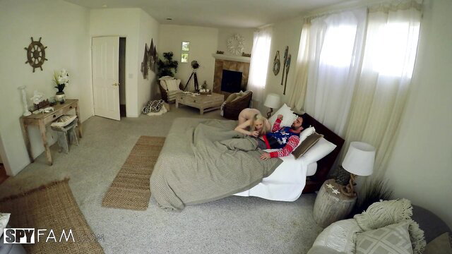 Lily Rader nude in bed masturbating to stepbro's gift