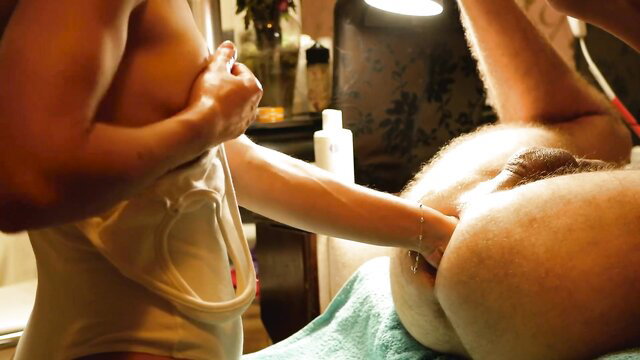 Petite babe's tight ass fisted deep by massive arm in hardcore scene