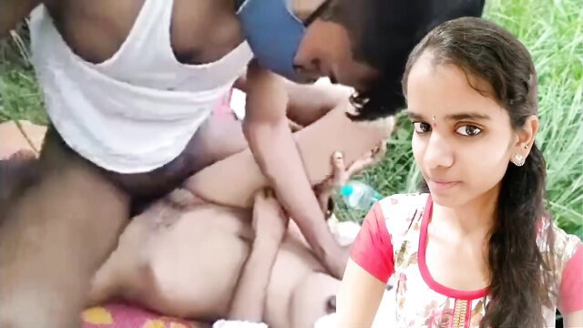 Indian family outdoor handjob with young girl watching closeup