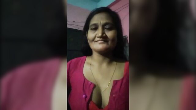 Desi Bhabhi Priya Cleavage in Pink Saree Blouse