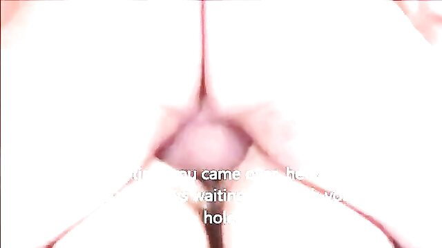 Tattooed babe's close-up mouth with cum waiting to swallow