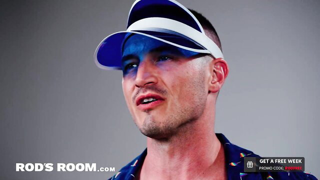 Derek Kage and Devin Franco in gay sex thumbnail, muscular hunk closeup