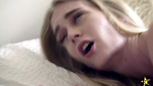 Blonde Handmaiden in ecstasy, moaning during hot sex tape ceremony