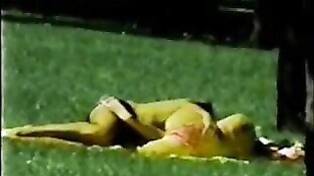 Hot blonde couple caught fucking doggystyle in public park