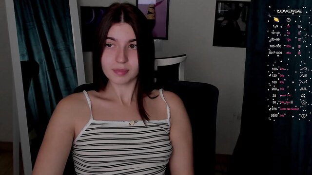 Emilia Cherry in striped tank top on MFC webcam, October 12 2024