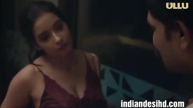 Indian big tits babe in lingerie stares seductively at man in steamy Sona Part 2