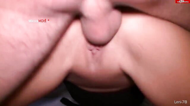 Leni-78 milf closeup of balls deep in shaved pussy POV fuck
