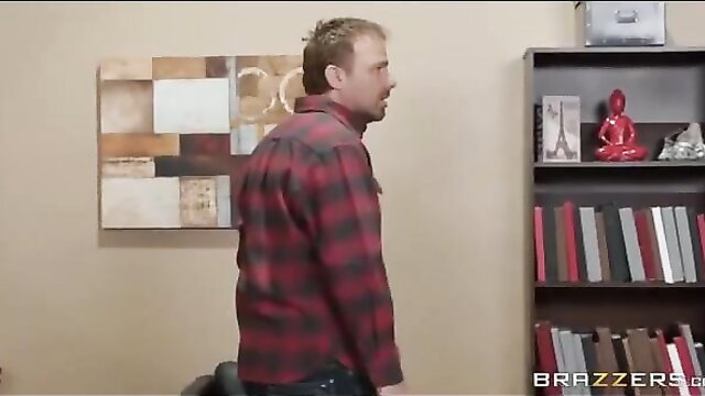 Johnny Sins in plaid shirt ready to fuck married MILF