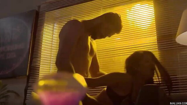 Hot secretary in lingerie bends over for boss in steamy office fuck