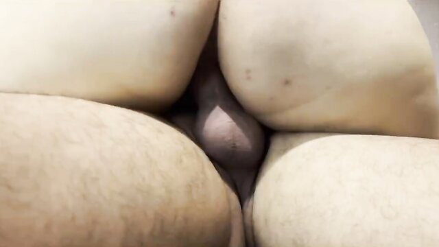 Closeup of thick white girl's wet pussy and ass spread in shower pounding