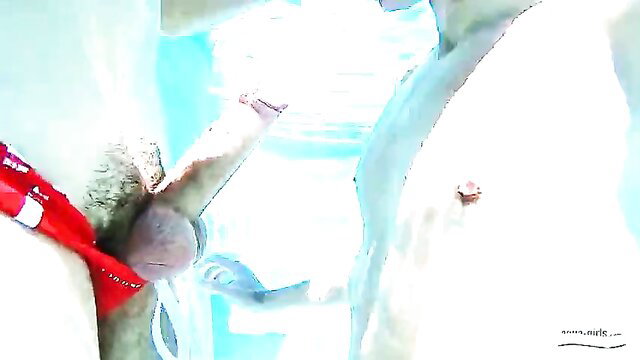 Underwater babe deepthroats cock and swallows cum like a pro