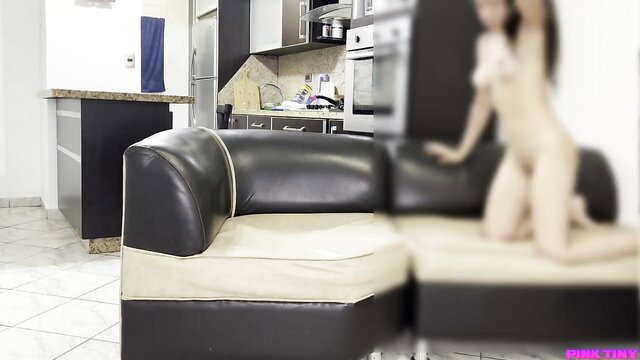 Nude Asian teen on couch in step-uncle massage porn thumbnail