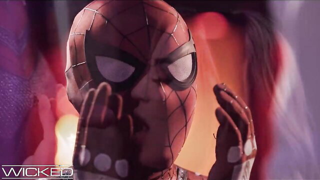 Blake Blossom as sexy Gwen Stacy with Spiderman in hot Wicked porn