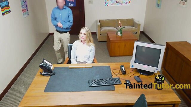 Joslyn Jane in office with man, stepmom demands sex for stepson grades