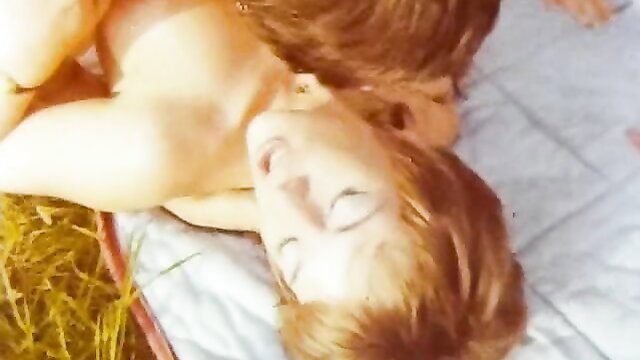 German hottie Rubin-film R33 natural tits licked in hot foursome