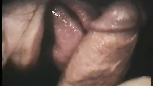 Retro brunette teen licks throbbing cock closeup in Bucky Beaver stag loop