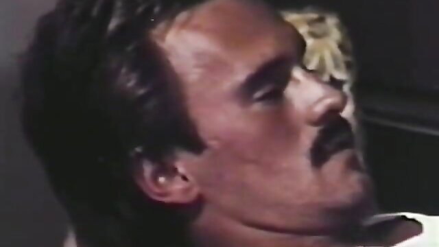 Classic XXX hunk with mustache in steamy bedroom foursome orgy