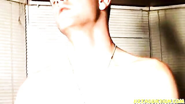 Bryce Corbin strokes big dick and cums hard twinked out