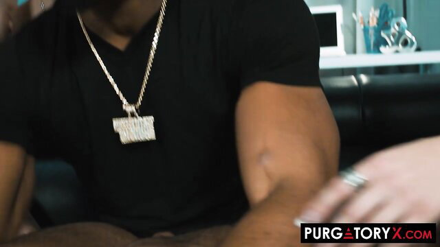 Kay Lovely with Donnie Rock's muscular black friend grabbing her tits