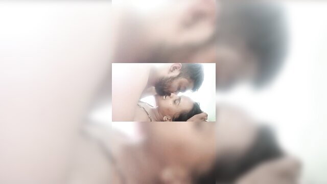 Desi Marathi Aunty Kavita Vahini hot kissing Ani Tatya closeup