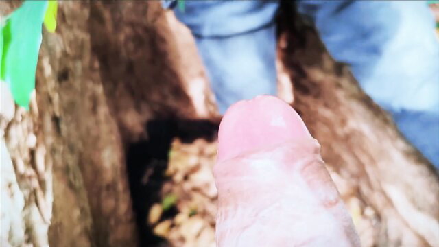 Desi finger teases tight ass in wild jungle outdoor tease