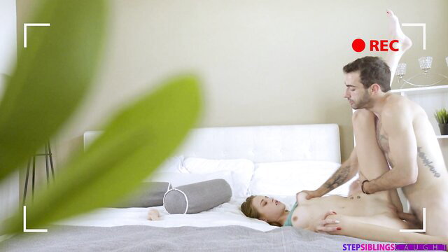 Kyler Quinn throat fucked by stepbro in frenzy POV