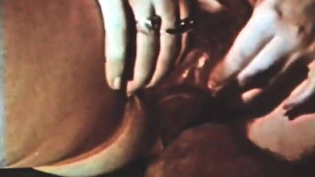 Hairy pussy closeup with white hands and banana in interracial threesome